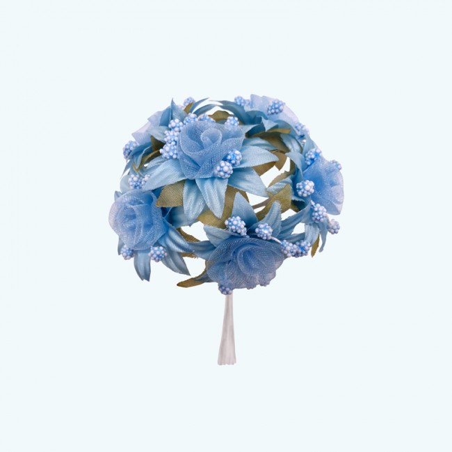 2.5" Diameter Organza Flower 6X12 | Light Blue